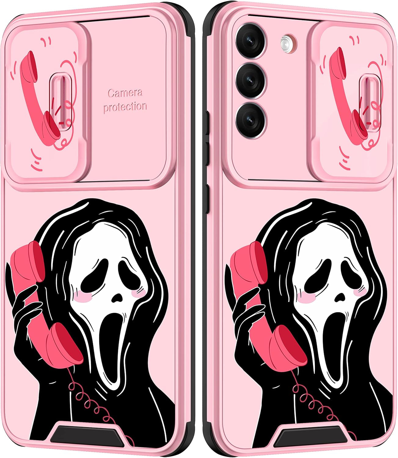 Goocrux for Samsung Galaxy S22 plus Case Leopard for Girls Women Cheetah Print Phone Cover Cute Black Animal Fashion Design with Slide Camera Cover Aesthetic Girly Cases for Galaxy S22 plus 5G 6.6''