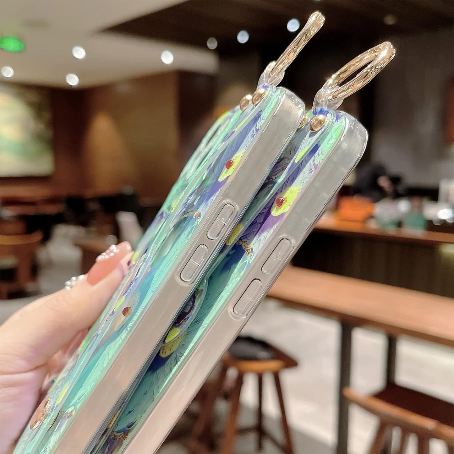 For S22 Phone Case, Galaxy S22 Case for Elegant Cute Flower Petals with Wrist Band Kickstand Ultra Slim IMD Soft TPU Shockproof Protection Holder Cover for Samsung S22