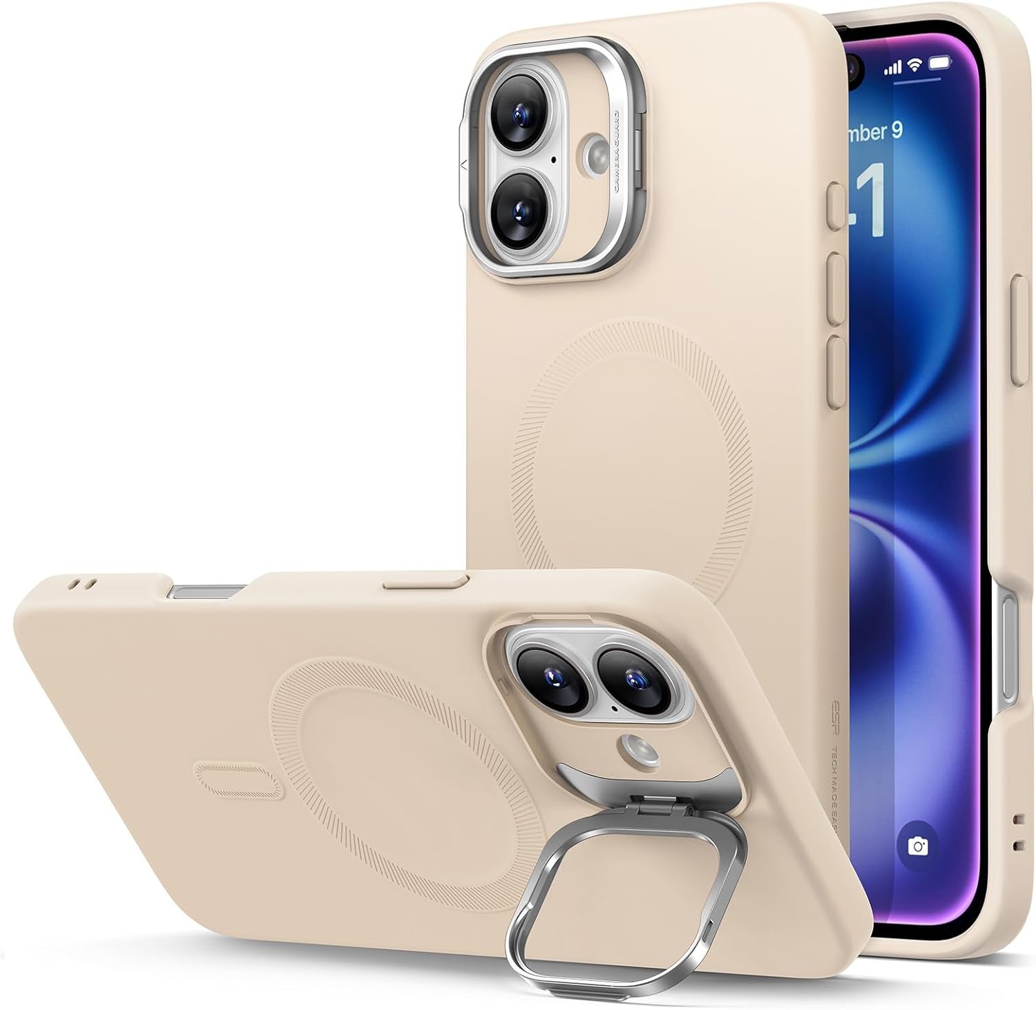 ESR for Iphone 17 Pro Max Case with Stash Stand, Camera Control Cover Compatible with Magsafe, Military-Grade Drop Protection Phone Case for Iphone 17 Pro Max, Scratch-Resistant Back Cover, Clear