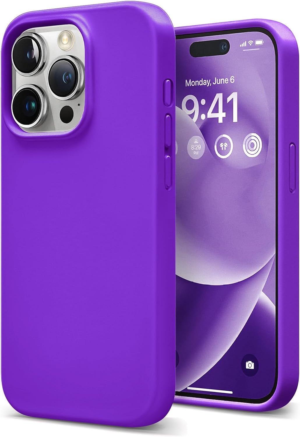 Coolfrog for Iphone 15 Pro Case, Compatible with Magsafe, 6.1" Silicone Shockproof Military-Grade Protection, Magnetic Phone Case for Men Women, Clove Purple  CoolFrog Purple  