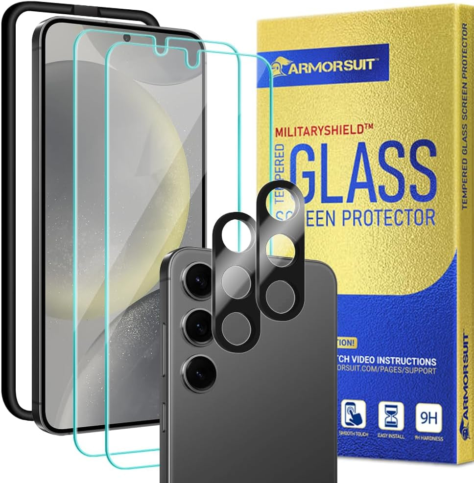 Armorsuit 2 Pack for Samsung Galaxy S24 Ultra Screen Protector (6.8") Case Friendly Militaryshield HD Clear Film - Made in USA