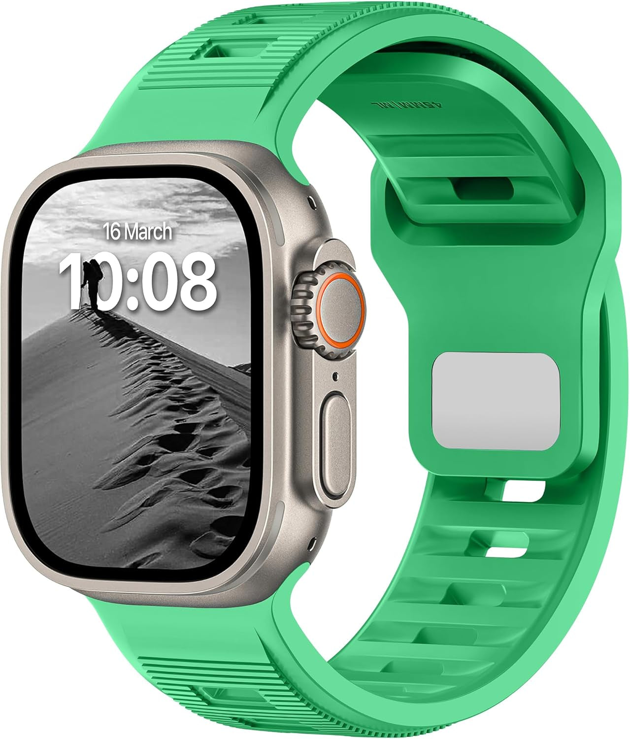 DONEGANI MC1 Sport Band Compatible with Apple Watch Bands Ultra Se 49Mm 45Mm 44Mm 42Mm 41Mm 40Mm 38Mm Men Women Series 9 8 7 6 5 4 3 2 1 Iwatch Strap Silicone Green Christmas