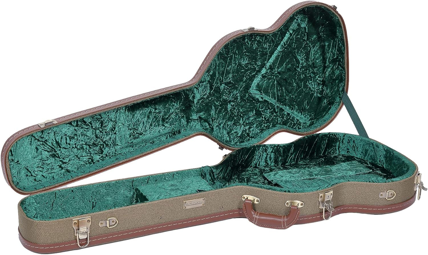 Crossrock Hard-Shell Wood Case for Les Paul Electric Guitars with Removable Shoulder Straps-Tweed(Crw700Ltw)  Crossrock Green Sg Electric 