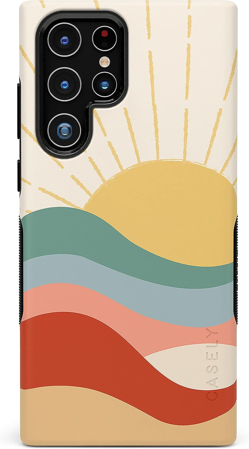 Casely Galaxy S22 Ultra | Opposites Attract | Day & Night Colorblock Mountains Samsung Case