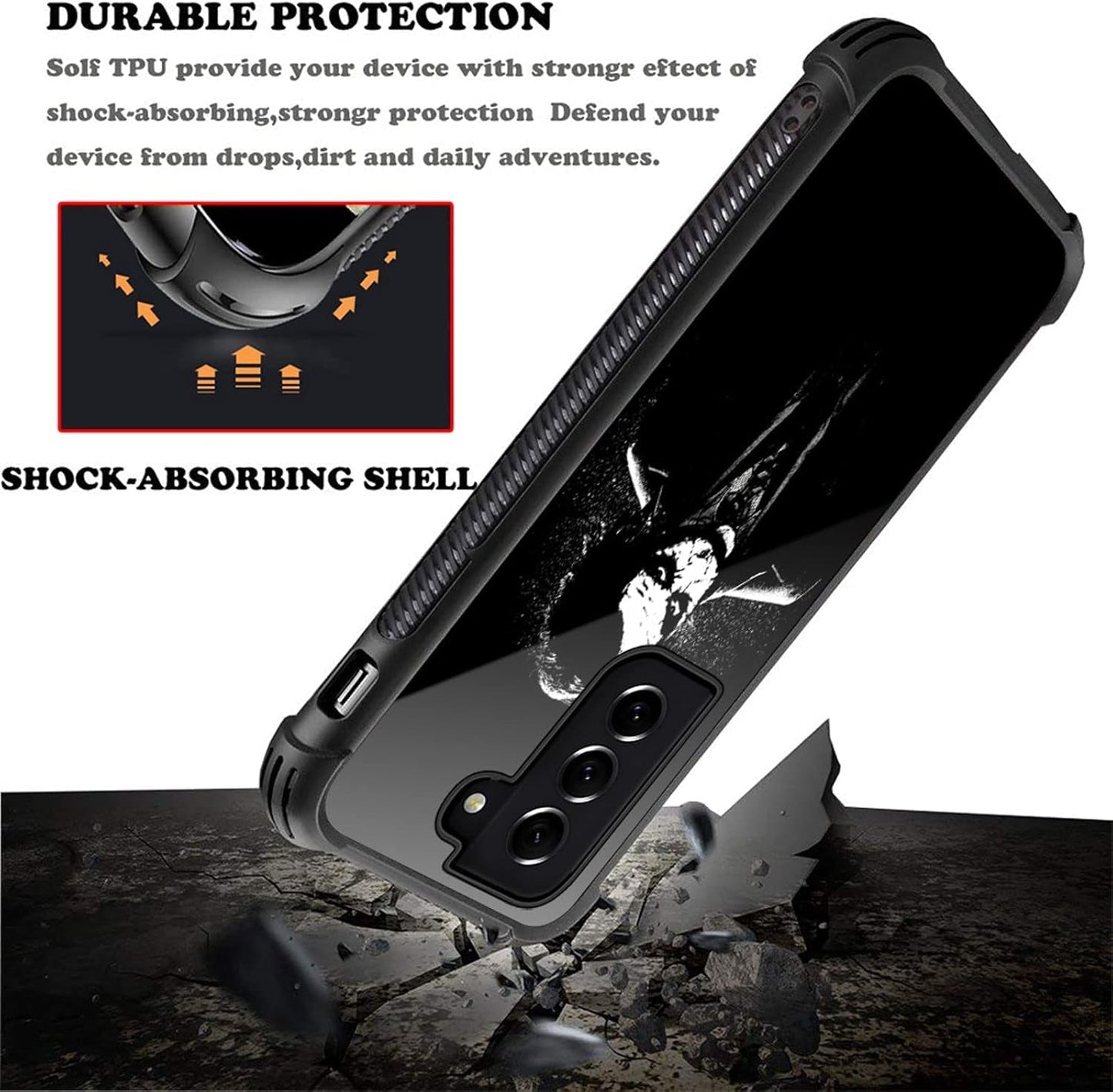 Compatible with Samsung Galaxy S22 plus Case,Watching You Anime Pattern Design Shockproof Non-Slip Case for Samsung Galaxy S22 Plus