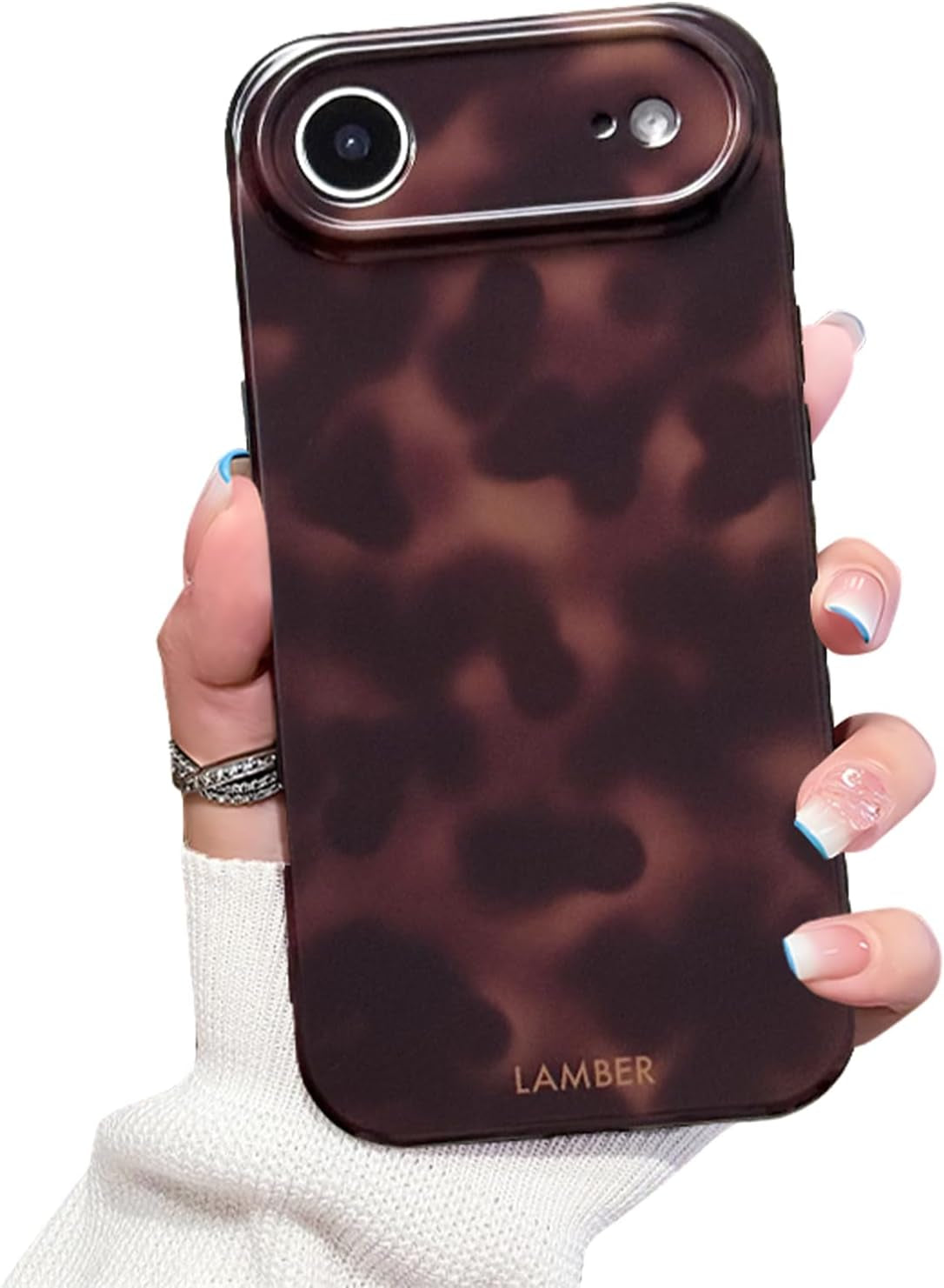 Cute Phone Case for Iphone 17 Pro Case Tortoise Shell Pattern Leopard Full Camera Protective Slim Shockproof Cool Trendy Aesthetic-Brown Amber