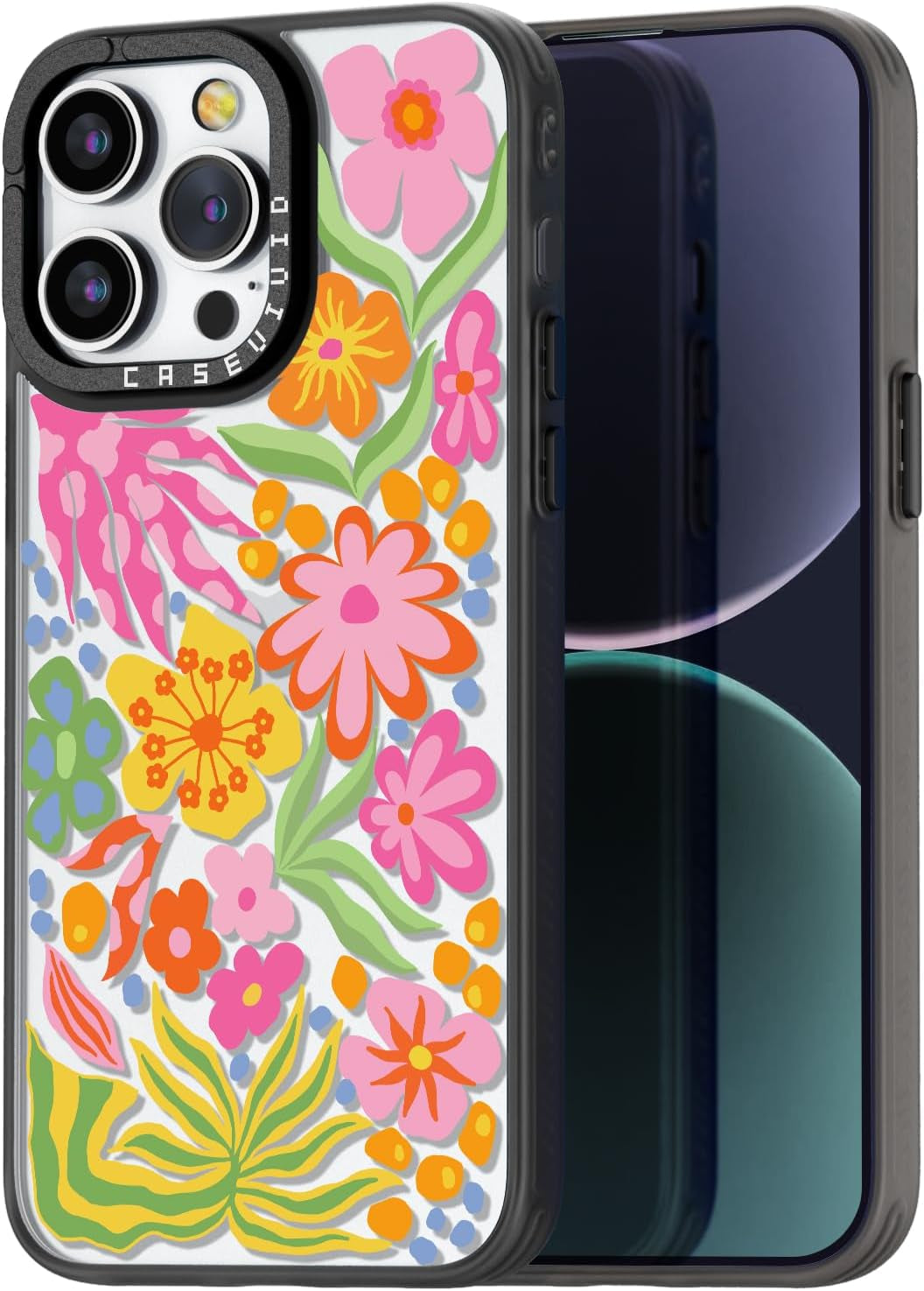 Casevivid Compatible for Iphone 15 Pro Case Cute Aesthetic - Durable Fashion Funny Phone Case - Girly Butterfly Pattern Print Cover Design for Woman Girl 6.1 Inches Black  CASEVIVID   