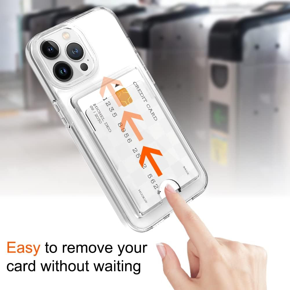 Gukalong Wallet Case for Iphone 15 Pro Max Heavy Duty Protection Anti-Yellow Clear Case with Credit Card Holder ID Card Slot Design Shockproof Anti-Scratch Durable Case for 15 Pro Max 6.7 Inch  Gukalong   