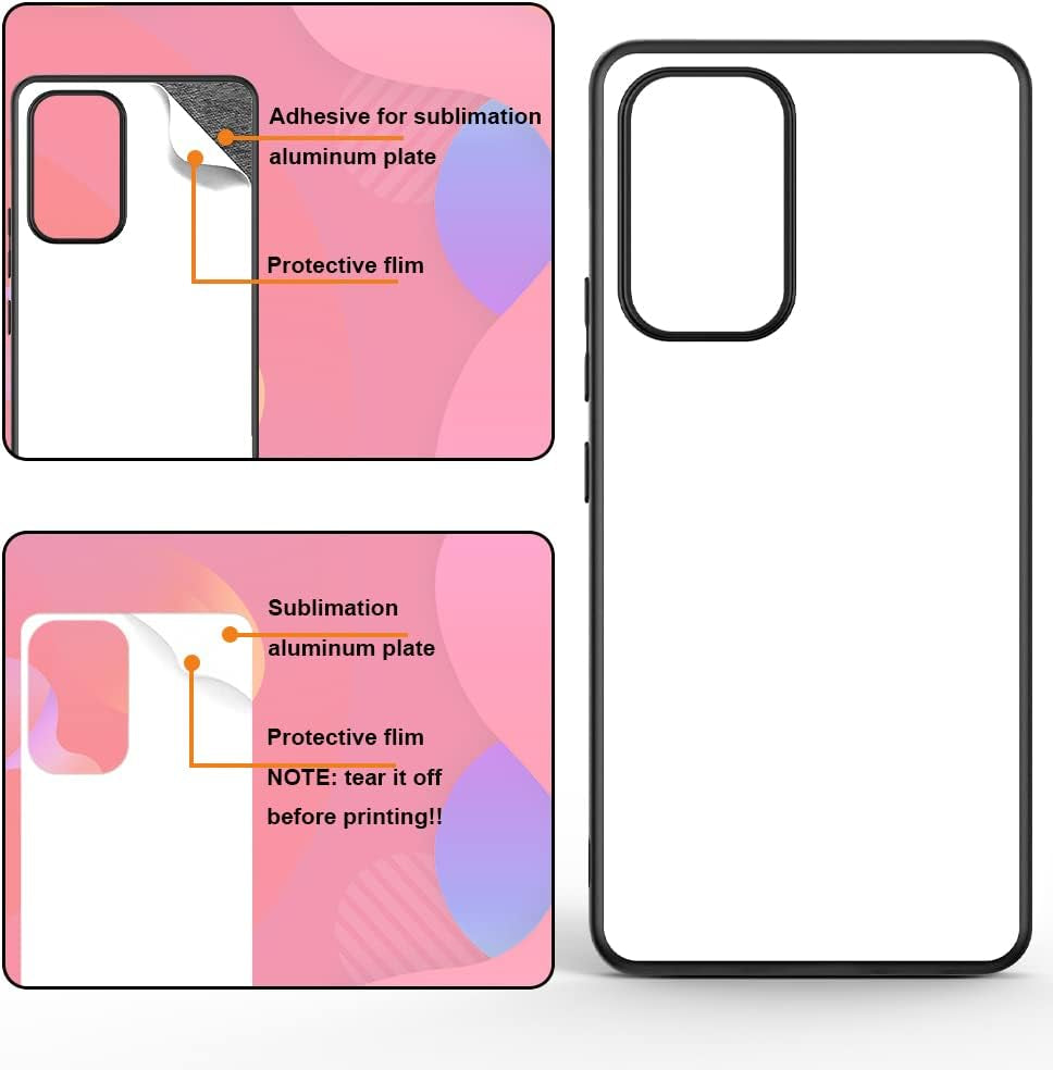 5 PCS Galaxy A53 Case,Sublimation Blank Phone Case for Samsung Galaxy A53,Soft TPU + Hard PC Anti-Scratch Anti-Slip Shockproof Protective Cover Case for Galaxy A53 5G