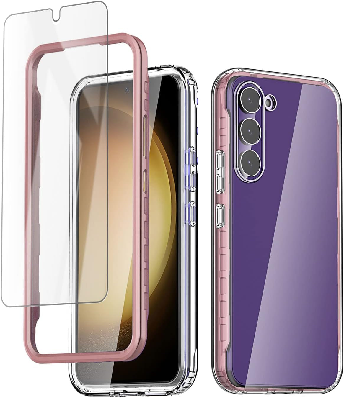 Aicase for Samsung Galaxy S23 plus Case Clear Full Body Rugged With[Tempered Screen Protector] Bumper Slim Soft Silicone Heavy Duty Protection Shockproof Cover for Samsung S23 plus Case 6.6" 2023_3