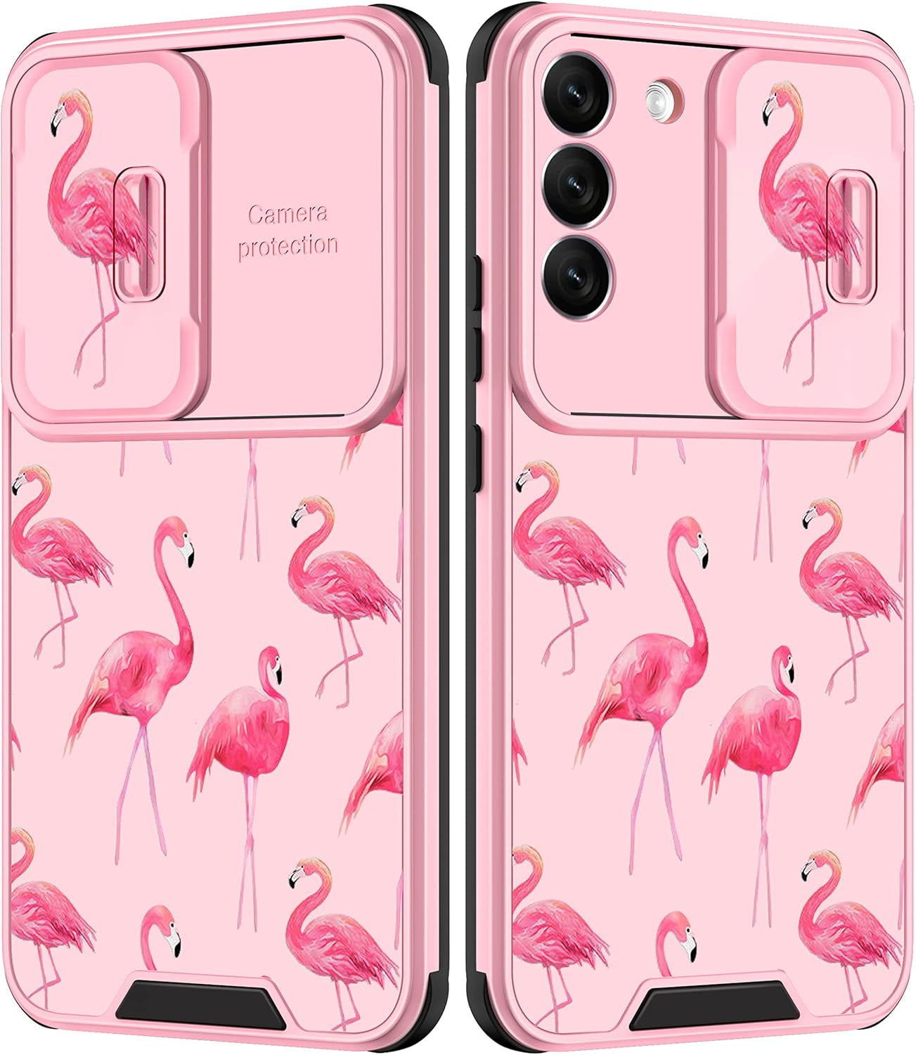 Goocrux for Samsung Galaxy S22 plus Case Leopard for Girls Women Cheetah Print Phone Cover Cute Black Animal Fashion Design with Slide Camera Cover Aesthetic Girly Cases for Galaxy S22 plus 5G 6.6''