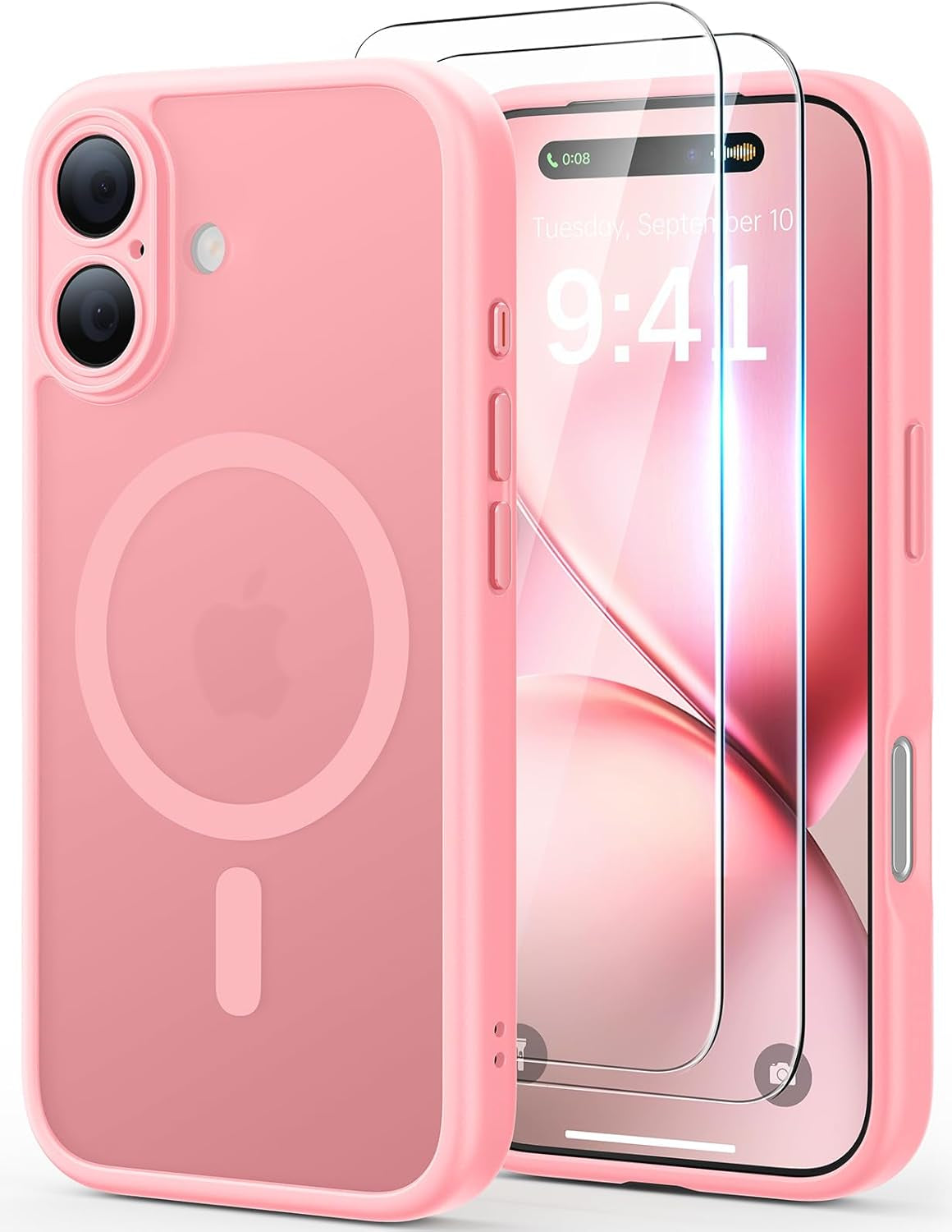 JJL for Iphone 17 Pro Case with 2 Pack Screen Protectors, Compatible with Magsafe, Full Camera Protection, Translucent Matte Magnetic Phone Cover, Deep Blue