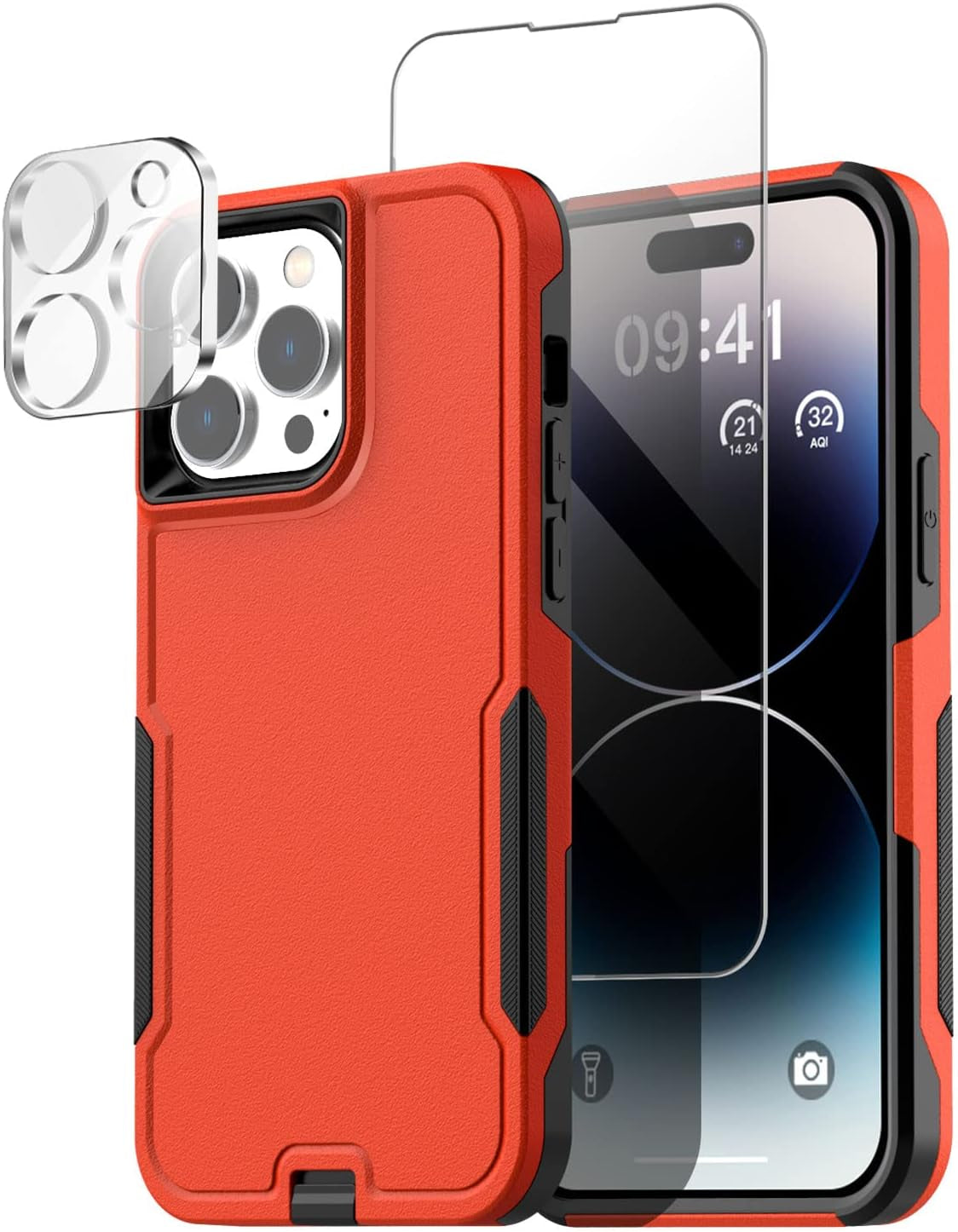 Aicase for Iphone 14 Pro Max Case with Glass Screen Protector+Camera Lens,Heavy Duty Drop Protection Full Body Rugged Shockproof Military Protective Tough Durable Cover for Iphone 14 Pro Max 6.7"_10  AICase   