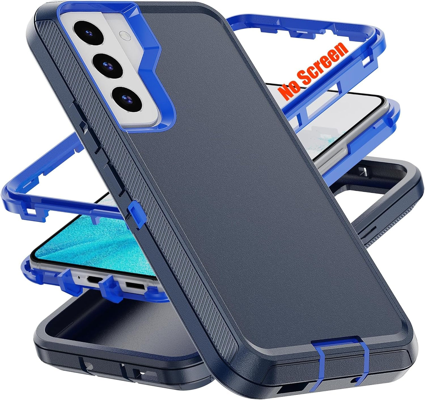 AYMECL for S22+ Case,Galaxy S22+ Case,Samsung S22+ Case [Military Grade] 3 in 1 Full Body Shockproof Dust/Drop Proof Heavy Duty Protection Cover,For Samsung Galaxy S22 plus 6.6 Inch,Black+Red