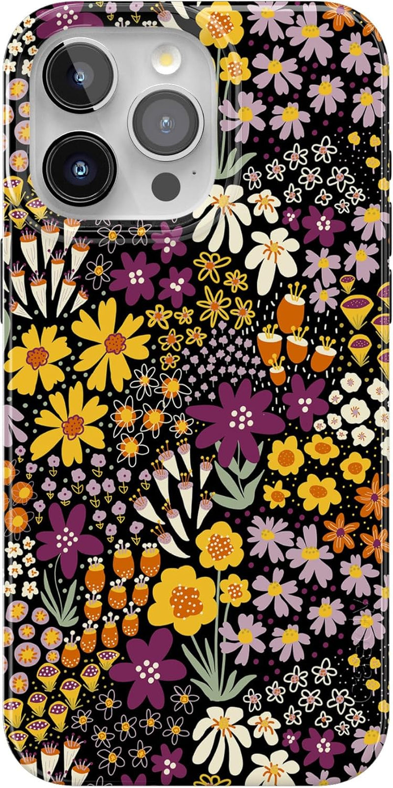 Casely Iphone 15 Pro Case | Field of Flowers | Pastel Floral | Classic Case | Compatible with Magsafe and Action Button  Casely Falling For You | Plum Floral  