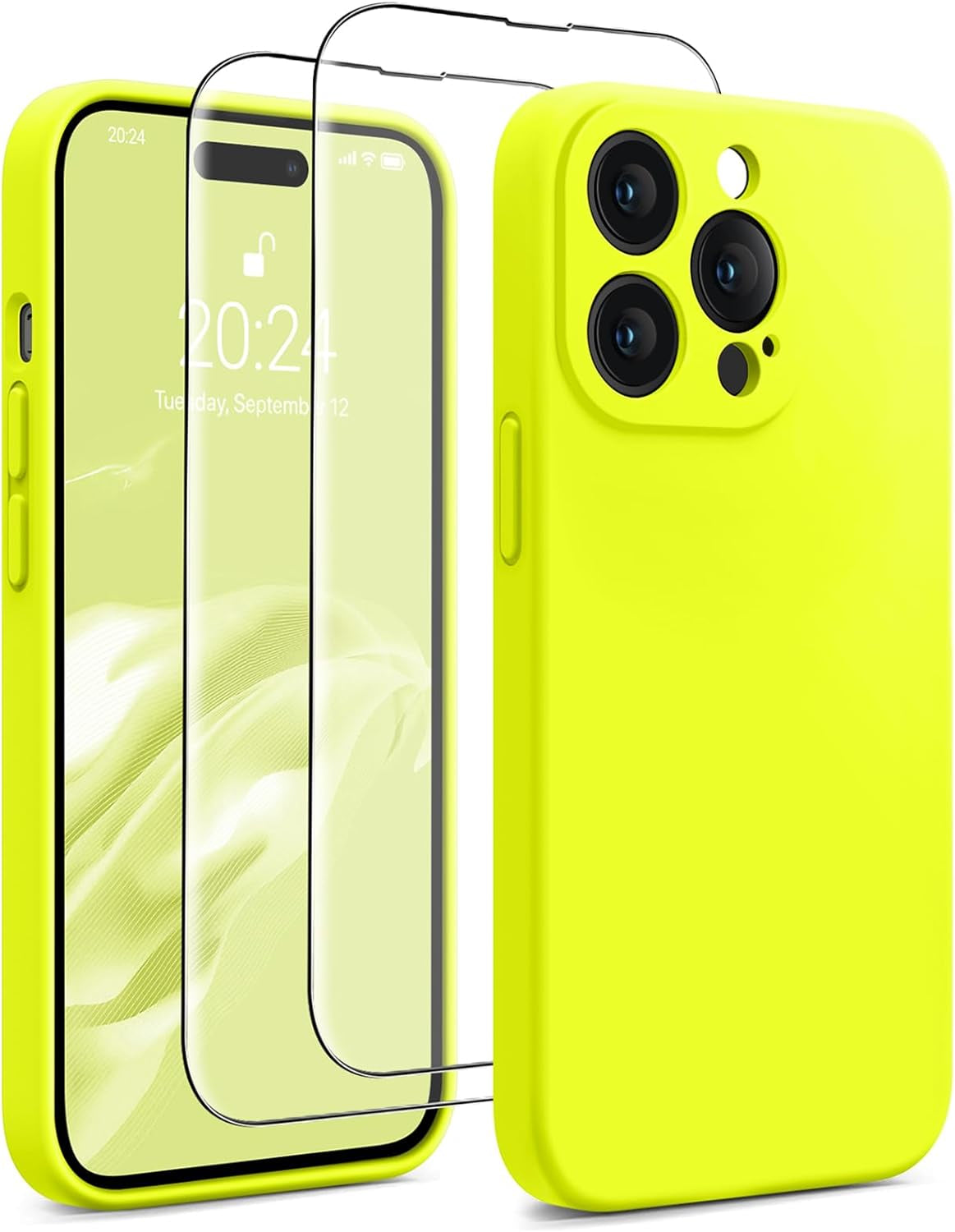 AOTESIER for Iphone 14 Pro Max Case, [Stronger Camera Protection] Silicone Iphone 14 Pro Max Phone Case with [2 Screen Protectors], Shockproof Anti-Scratch Lining Protective Cover, 6.7", Black  AOTESIER   