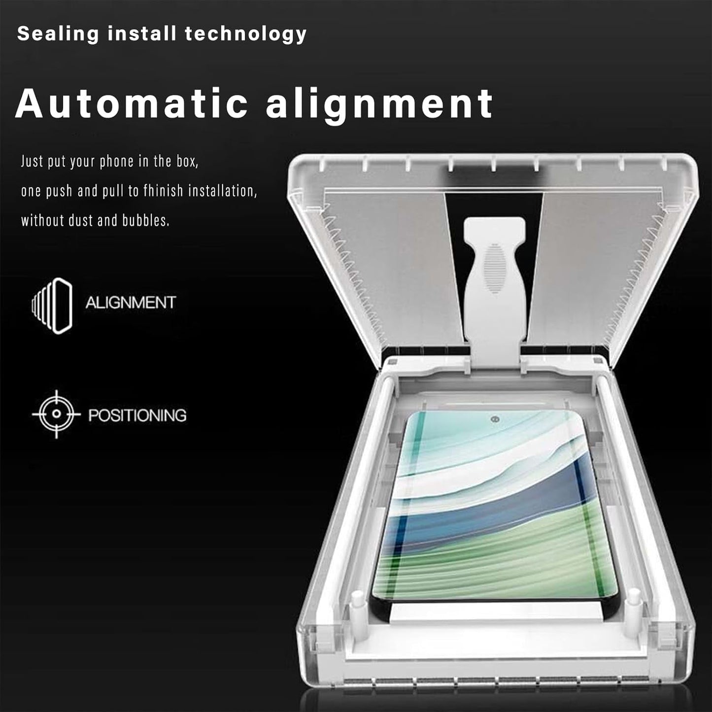 2Pack Screen Protector for Samsung Galaxy S23 Ultra/S22 Ultra, Auto-Alignment Kit,3-Second Installation, Bubble-Free & Self-Healing, 3D Curved Full Coverage & Scratch Resistant，Not Glass