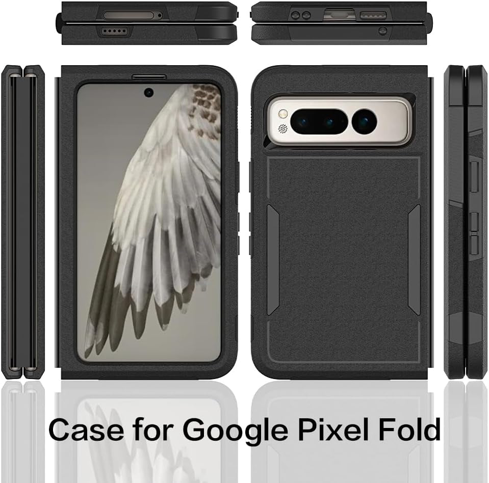 Case for Pixel Fold 5G, Shockproof, Strong and Durable Phone Protective Case for Google Pixel Fold 2023, Black  WOGROO   