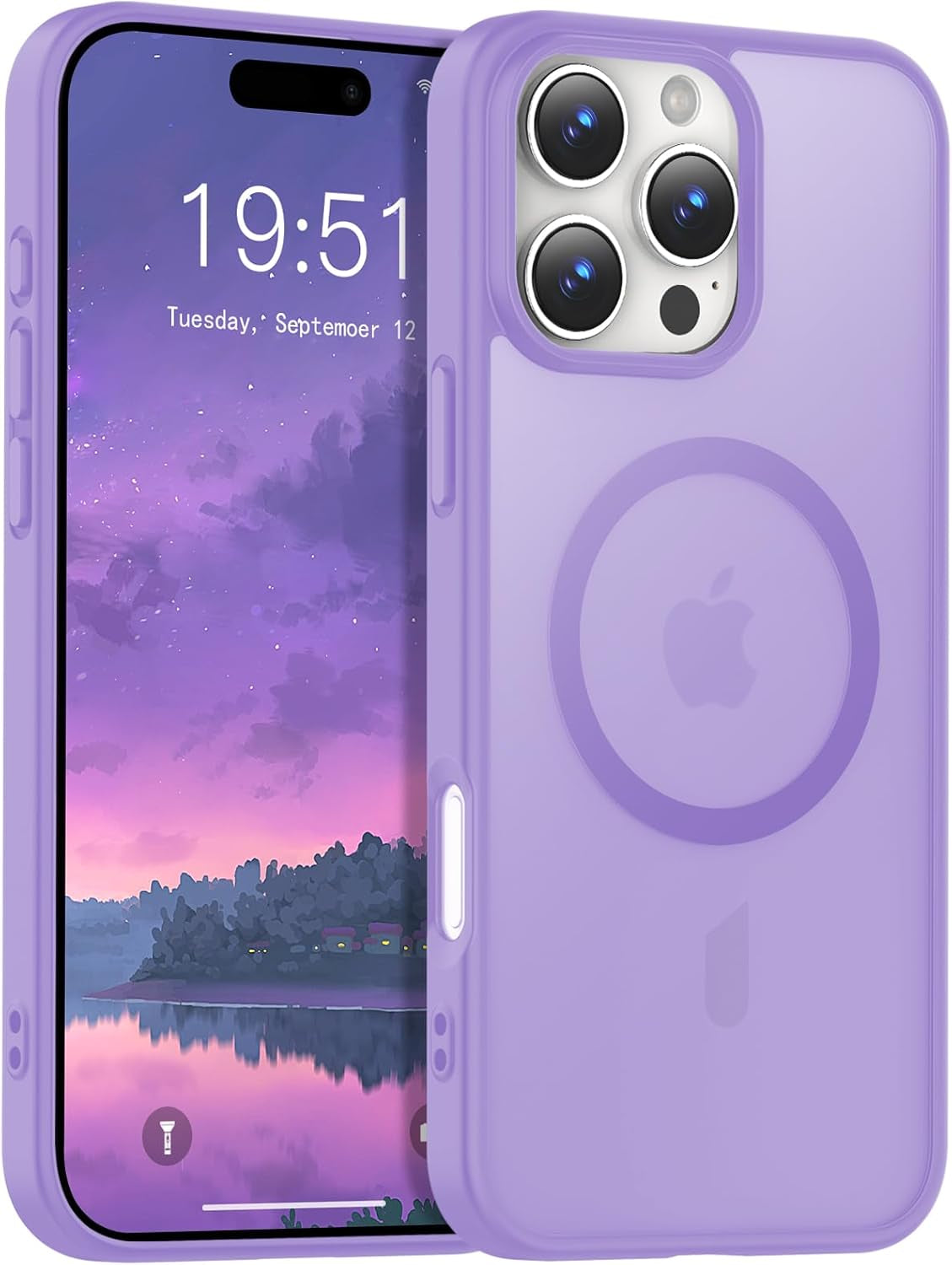 Temdan for Iphone 17 Pro Max Case Clear with Screen Protector, Compatible with Magsafe, Anti-Yellowing, Military-Grade Protection, Shockproof Slim Magnetic Phone Case Cover, Transparent