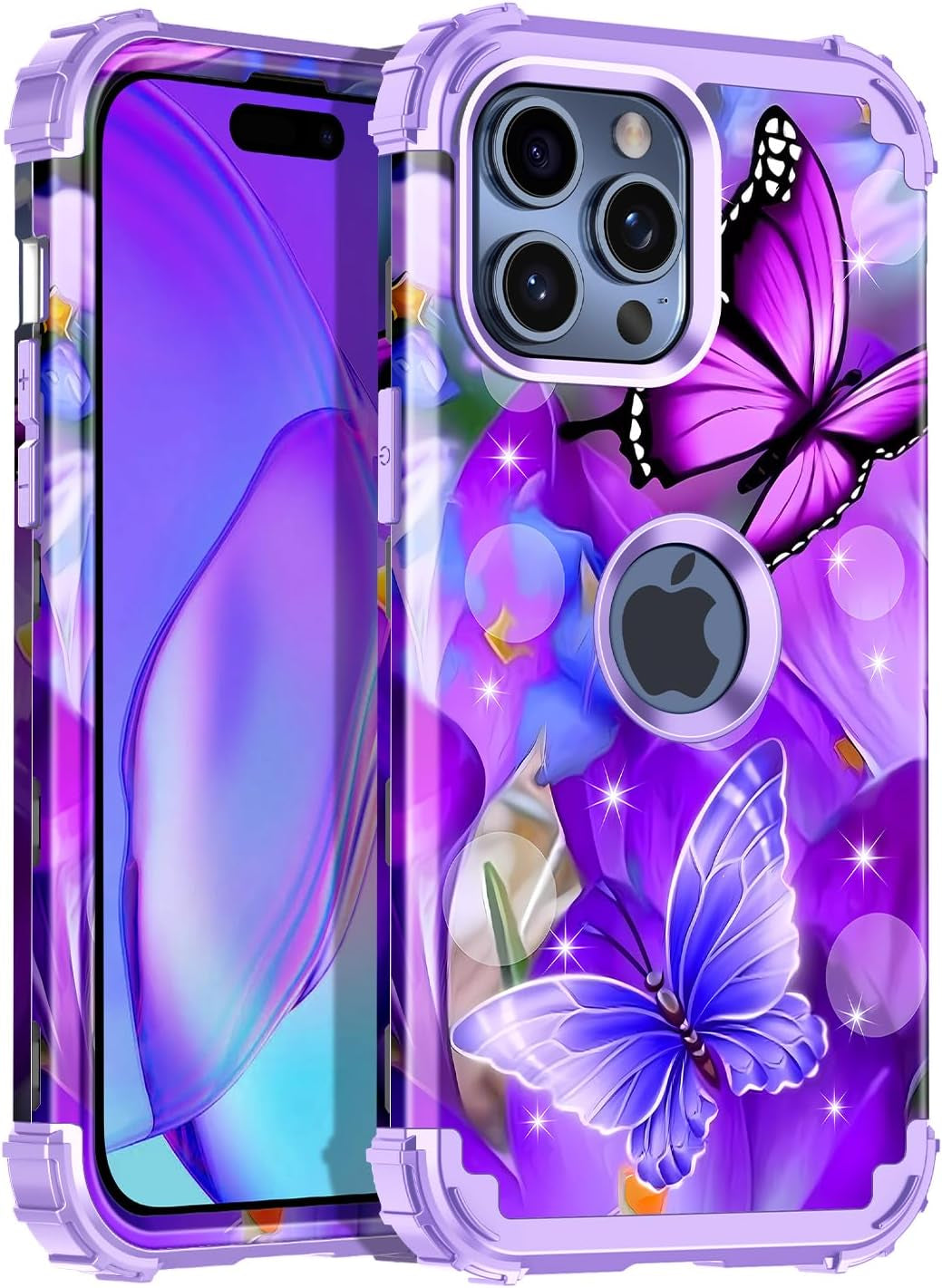 Casetego for Iphone 15 Pro Max Case,Two Layer Heavy Duty Sturdy Shockproof Full Body Rugged Hard Pc+Soft TPU Bumper Protective Girls Cover Case for Apple Iphone 15 Pro Max 6.7 Inch,Black  Casetego   