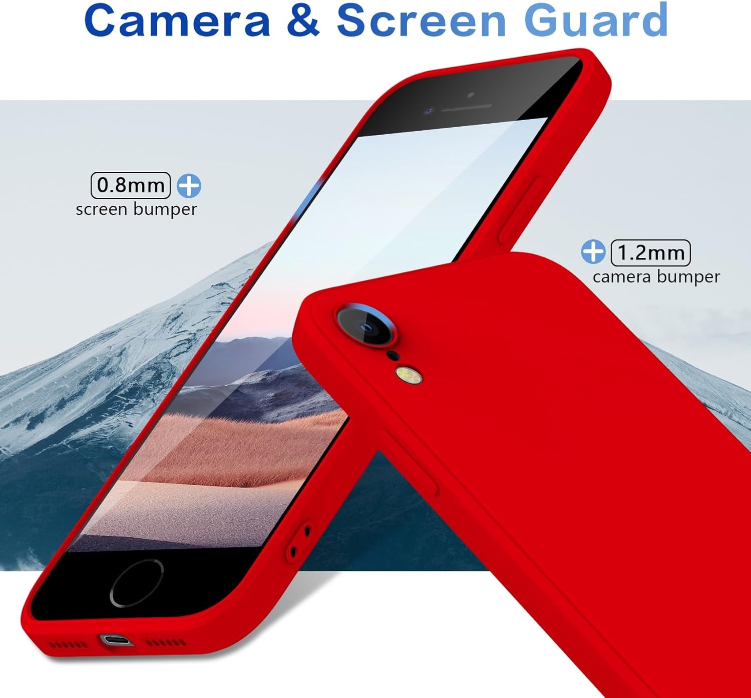 For Samsung Galaxy S22 Ultra 5G Case Liquid Silicone,Full Body Protective,Soft Shockproof anti Scratch Case for Samsung Galaxy S22 Ultra Phone Case Slim Fit Durable 6.8In Red JUS01-62