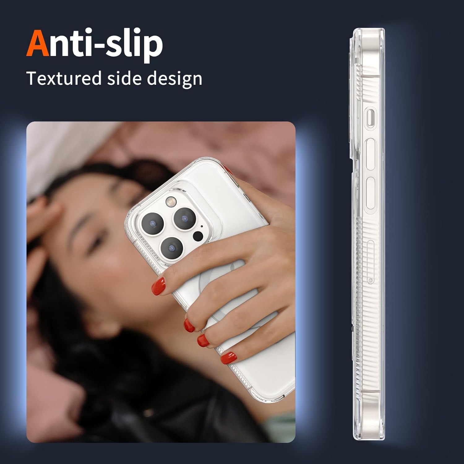 Nebulium for Iphone 15 Pro Case with Stand Magnetic, Invisible Stand Clear Slim Shockproof Drop Protective Phone Case 6.1 Inch, [Anti-Yellowing] [Military Drop Protection] [Compatible with Magsafe]  nebulium   