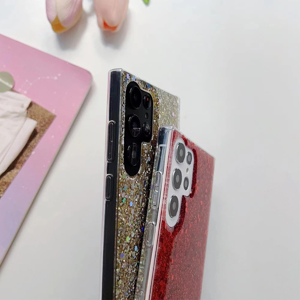 Case for Samsung Galaxy A53 5G Case Glitter Bling for Women Girls Sparkle Cover Cute Protective Phone Cases (Gold)