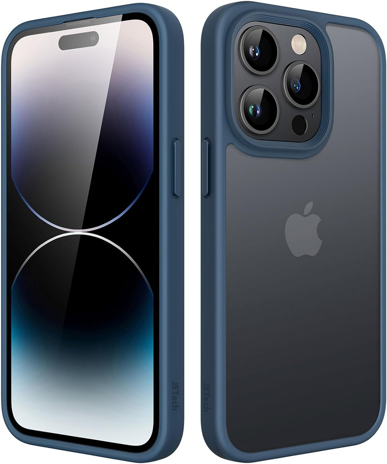 Jetech Matte Case for Iphone 14 Pro 6.1-Inch, Shockproof Military Grade Drop Protection, Frosted Translucent Back Phone Cover, Anti-Fingerprint (Deep Purple)  JETech Storm Blue  