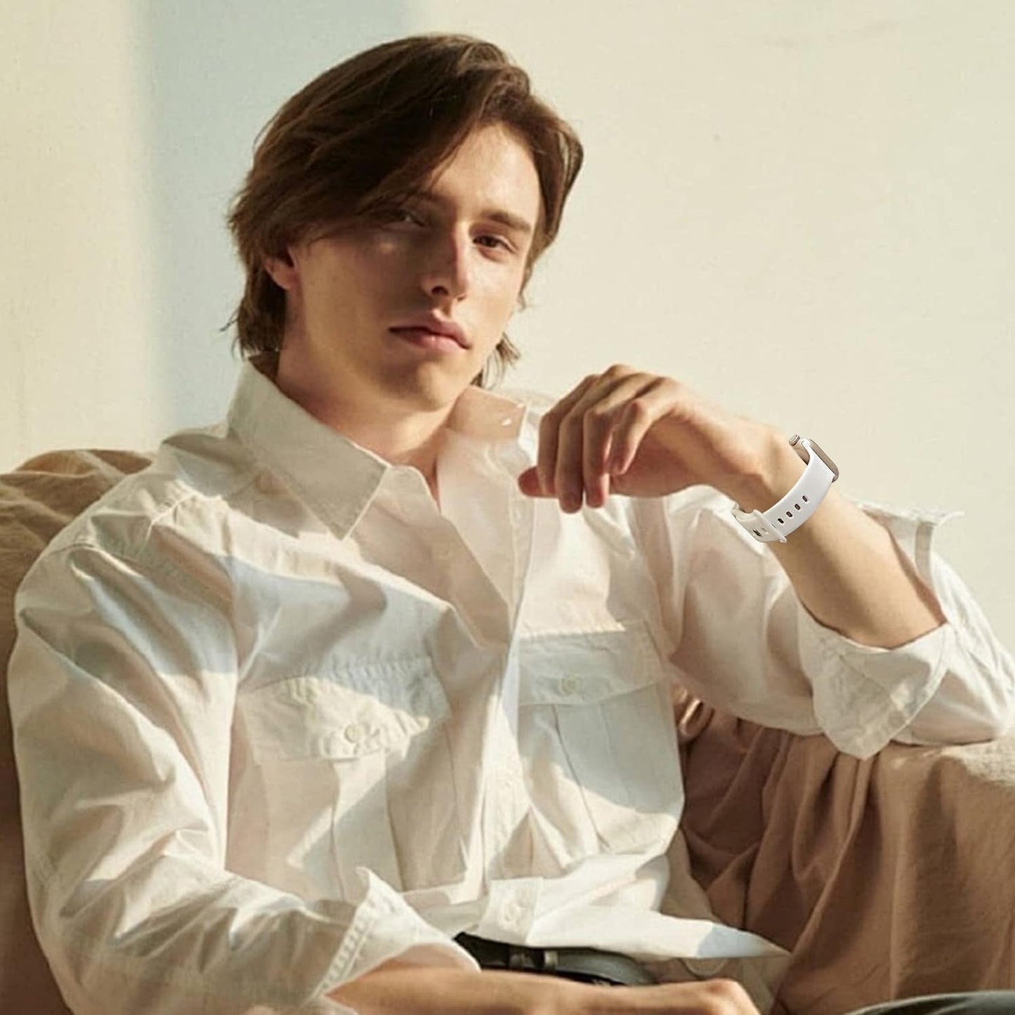 6 Pack Sport Silicone Band Compatible with Apple Watch Bands 40Mm 38Mm 41Mm 42Mm 44Mm 45Mm 49Mm Women Men, Soft Strap Wristbands for Iwatch Series 9 Ultra/Ultra 2 SE 8 7 6 5 4 3 2 1 Black