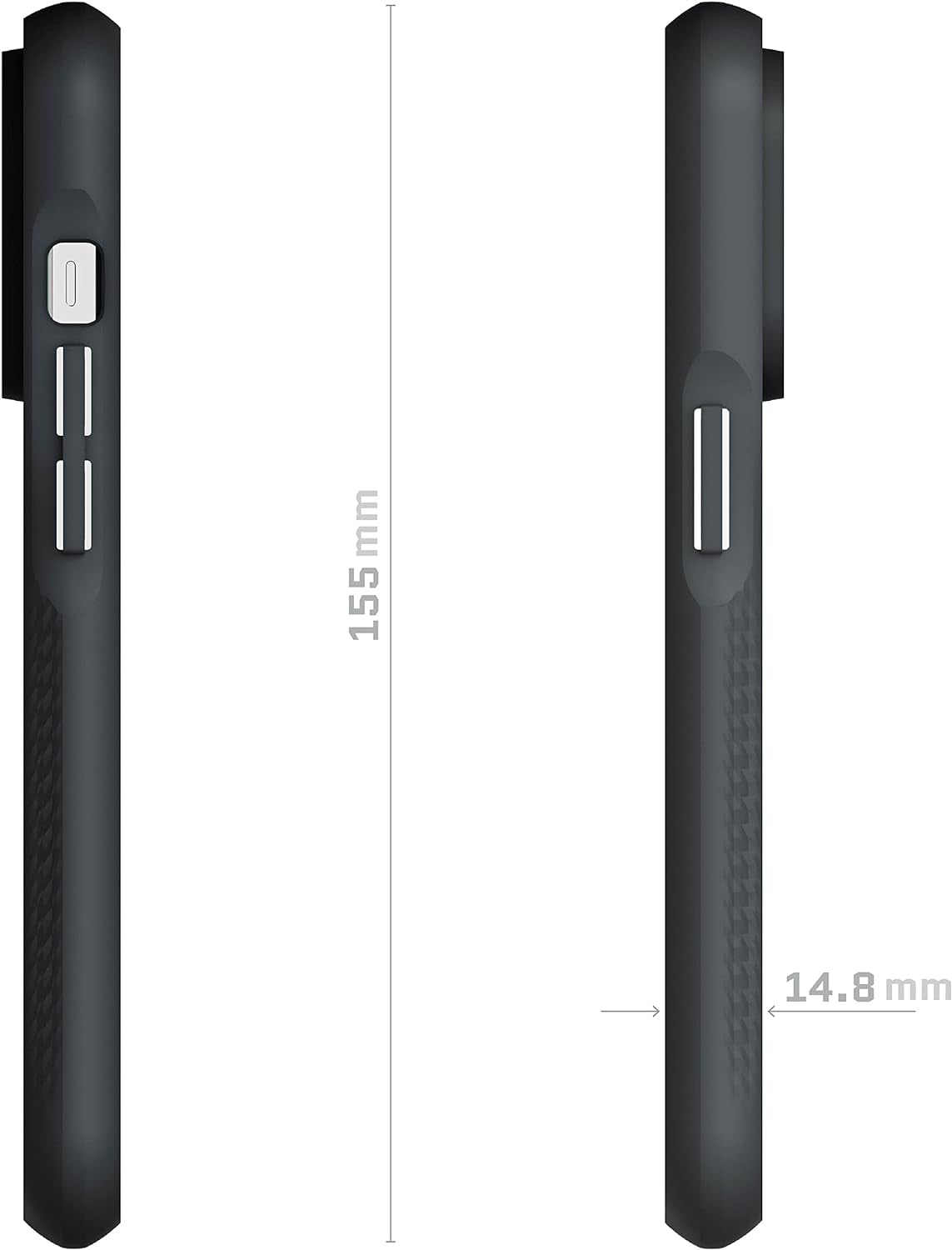 Ghostek Covert Clear Iphone 14 Case - Shockproof Silicone, Compatible with Apple Magsafe Accessories, Slim Protective Phone Cover (6.1 Inch, Black)  Ghostek   