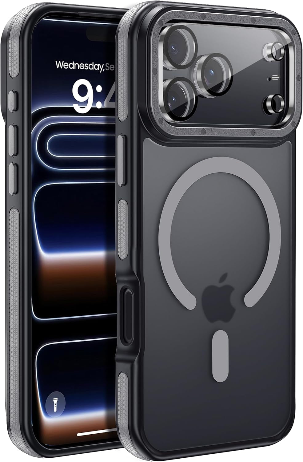 For Iphone 17 Pro Max Case with Camera Lens Protector[10Ft Military-Grade Protection] Compatible with Fit Magsafe Shockproof Slim Thin Cover Case for Iphone 17 Pro Max 6.9 Inch, Orange Bumper