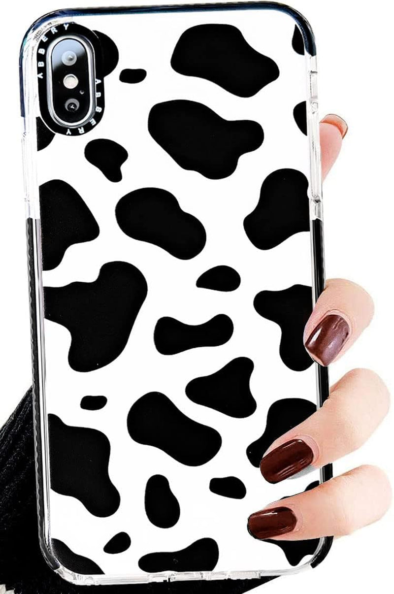 Abbery Designed for Iphone 15 plus Case Cow Print Clear with Design Cow Pattern Cute Durable Silicone TPU Sturdy Shockproof Protective Woman Girls Aessthetic Phone Cover (For Iphone 15 Plus)  Abbery   