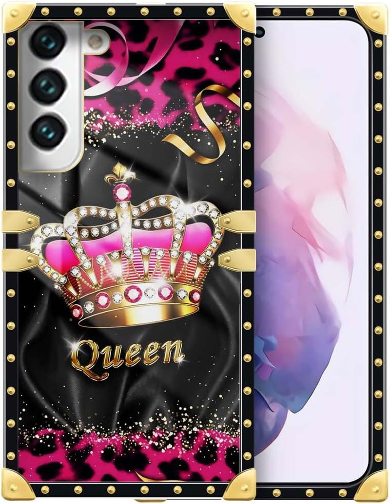 Compatible with Samsung Galaxy S22 plus Case, J Brown Black Girl A01 Luxury TPU Corner Shockproof Protection Cover for Women Girls for Samsung Galaxy S22 Plus