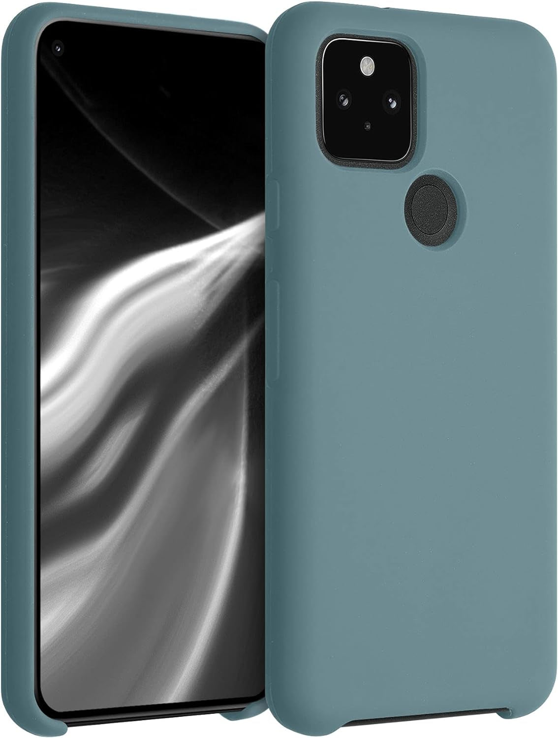 Kwmobile Case Compatible with Google Pixel 5 Case - TPU Silicone Phone Cover with Soft Finish - Blue Reef  KW-Commerce Arctic Night  