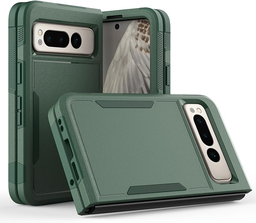 Case for Pixel Fold 5G, Shockproof, Strong and Durable Phone Protective Case for Google Pixel Fold 2023, Black  WOGROO Green Pixel Fold 