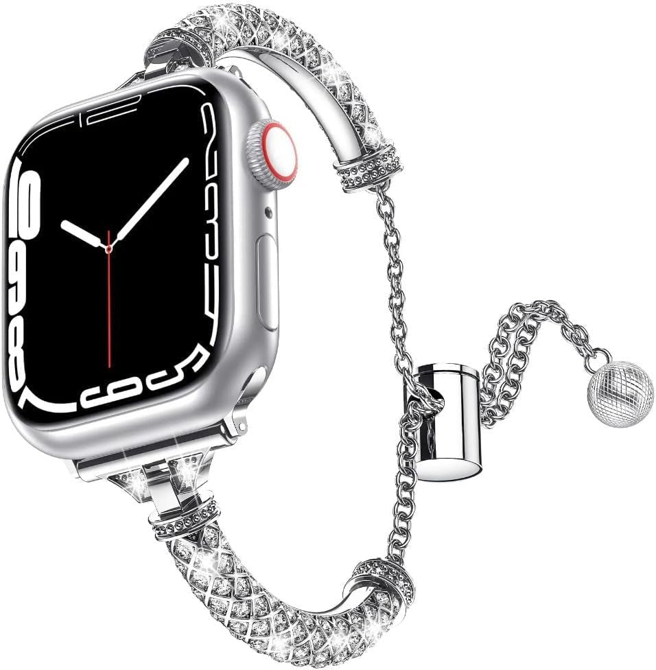 Diamond Metal Strap for Apple Watch Ultra 49Mm Band Correa 38/40Mm 42Mm 44Mm Iwatch Serie 8 7 6 SE 5 4 41Mm 45Mm Bracelet Woman