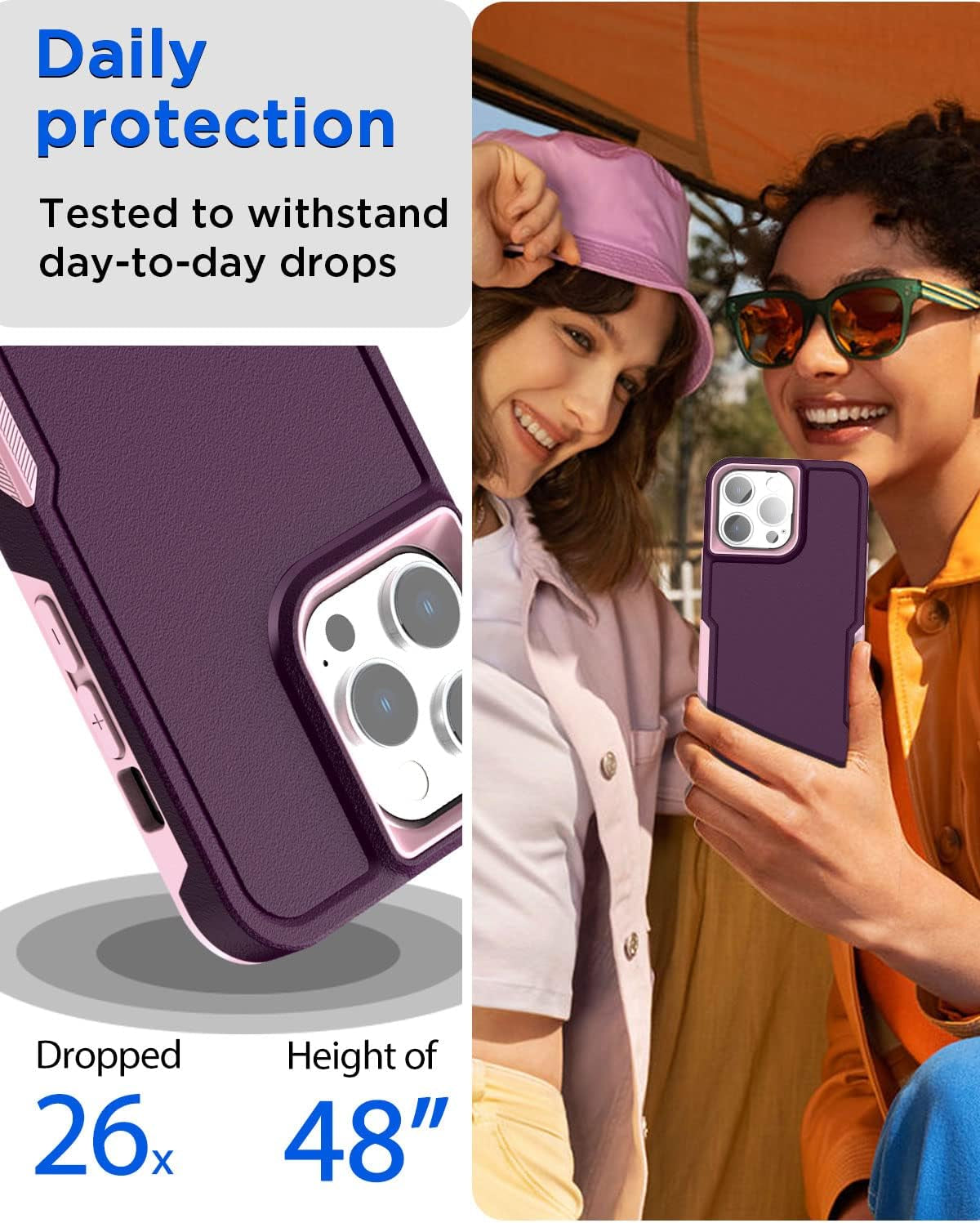 Aicase for Iphone 14 Pro Max Case with Glass Screen Protector+Camera Lens,Heavy Duty Drop Protection Full Body Rugged Shockproof Military Protective Tough Durable Cover for Iphone 14 Pro Max 6.7"_10  AICase   