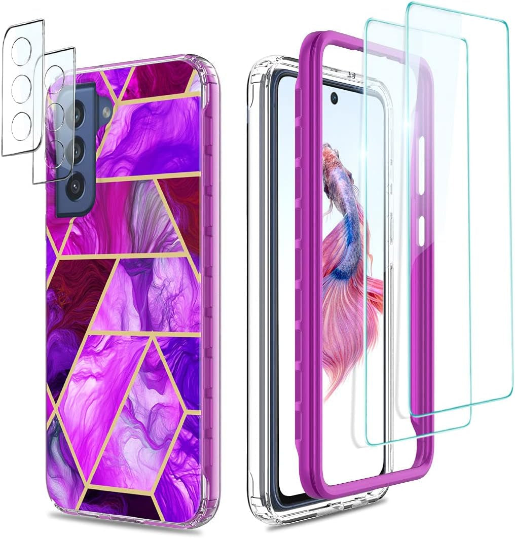 For Samsung Galaxy S22 Ultra Case with Screen Protector, 360 Rotate Ring Kickstand [Work with Magnetic Car Mount], Military Grade Shockproof Phone Case for Samsung S22 Ultra 6.8 Inch, Turquoise