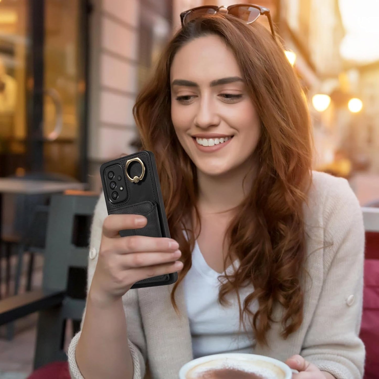 Asuwish Phone Case for Samsung Galaxy A53 5G Wallet Cover with Tempered Glass Screen Protector and Ring Stand Credit Card Holder Slot Leather Cell a 53 G5 53A SM A536U 6.5" 2022 Women Girls Men Black