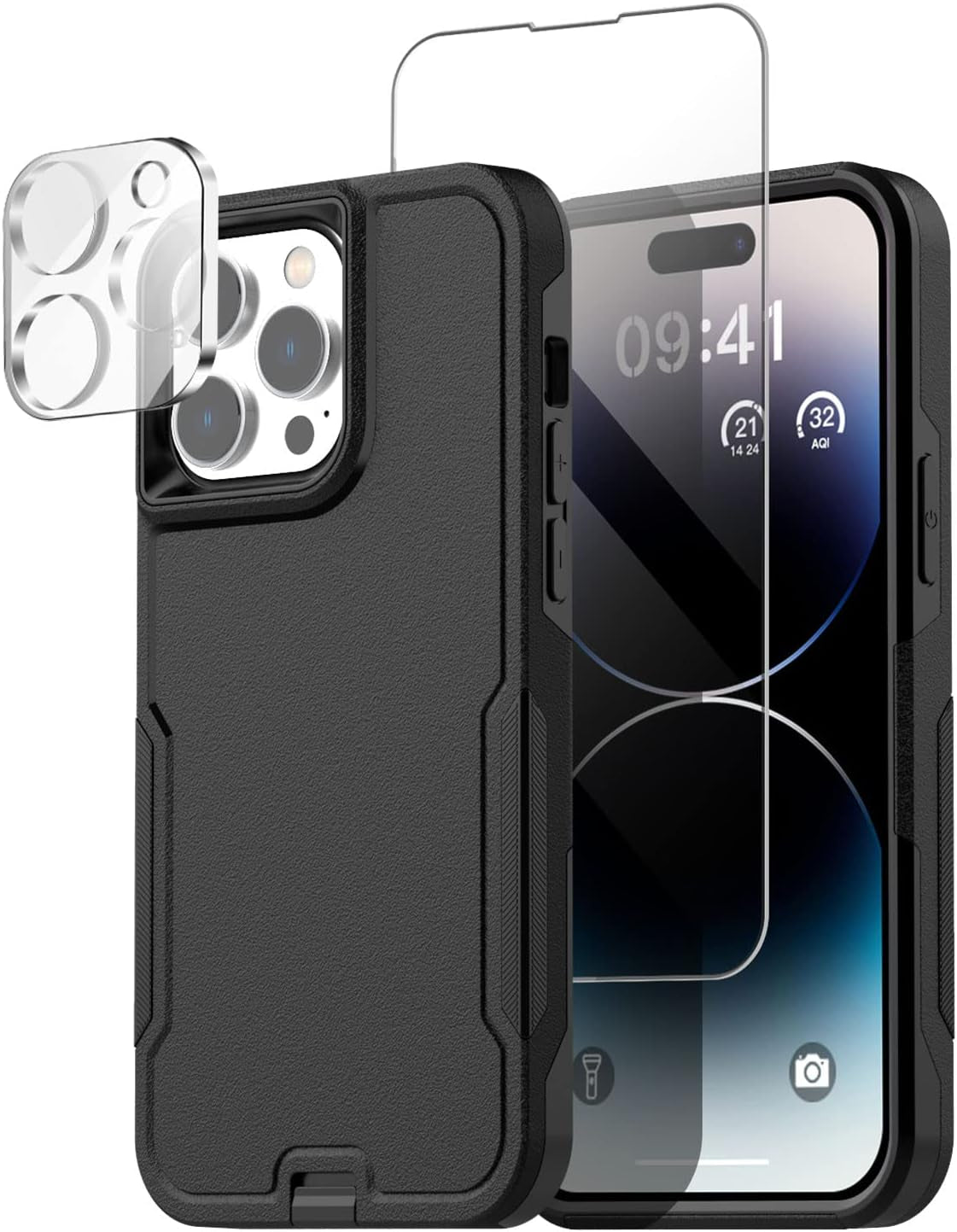 Aicase for Iphone 14 Pro Max Case with Glass Screen Protector+Camera Lens,Heavy Duty Drop Protection Full Body Rugged Shockproof Military Protective Tough Durable Cover for Iphone 14 Pro Max 6.7"_10  AICase   