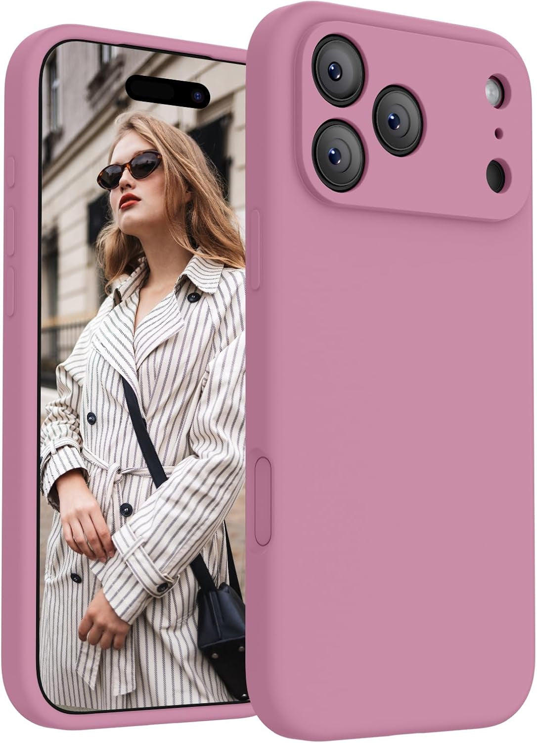 Firenova Magnetic for Iphone 17 Pro Case, Compatible with Magsafe, [Integrated Silicone Camera Control Button] [Camera Protection] Anti-Scratch Microfiber Lining Phone Case, 6.3", Black