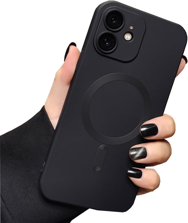 Faneiy Magnetic Ring Case for Iphone 13/14 Case Compatible with Magsafe Kickstand Invisible Bracket Matte Frosted Shockproof Cute Cellphone Cover for Iphone 13/14-6.1'' Black  Faneiy Black Iphone 12(6.1'') 