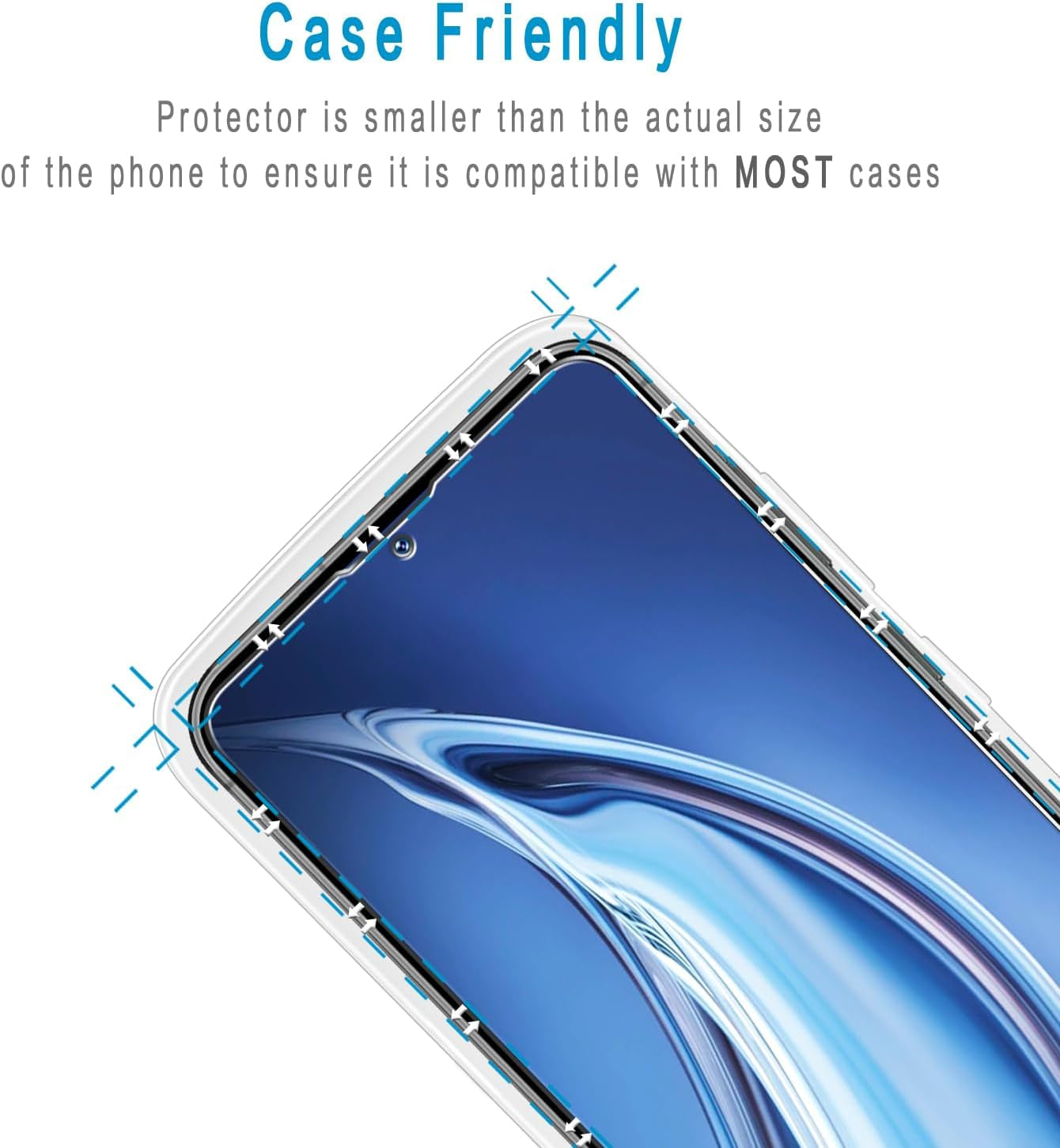 (2 Pack) Designed for Samsung Galaxy S23 FE Tempered Glass Screen Protector, 9H Hardness, anti Scratch, Bubble Free, Case Friendly