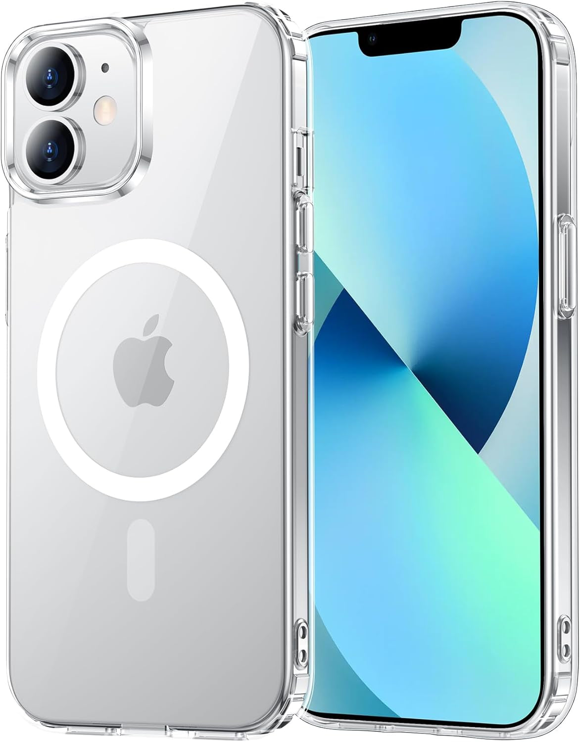 Temdan for Iphone 17 Pro Max Case Clear with Screen Protector, Compatible with Magsafe, Anti-Yellowing, Military-Grade Protection, Shockproof Slim Magnetic Phone Case Cover, Transparent