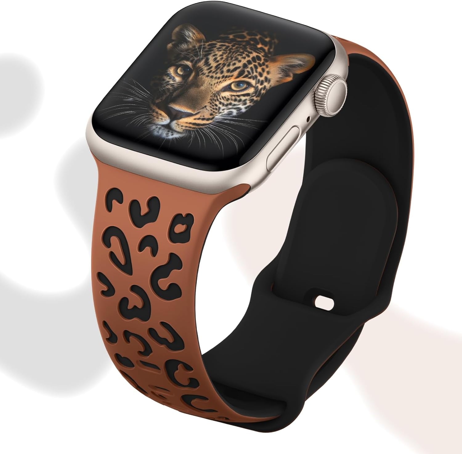 8 Pack Leopard Engraved Bands Compatible for Apple Watch Band 41Mm 40Mm 38Mm 49Mm 45Mm 44Mm 42Mm Women, Cheetah Soft Silicone Sport Wristband Strap for Iwatch Series 9 8 7 6 5 4 3 2 1 Ultra Ultra 2 SE