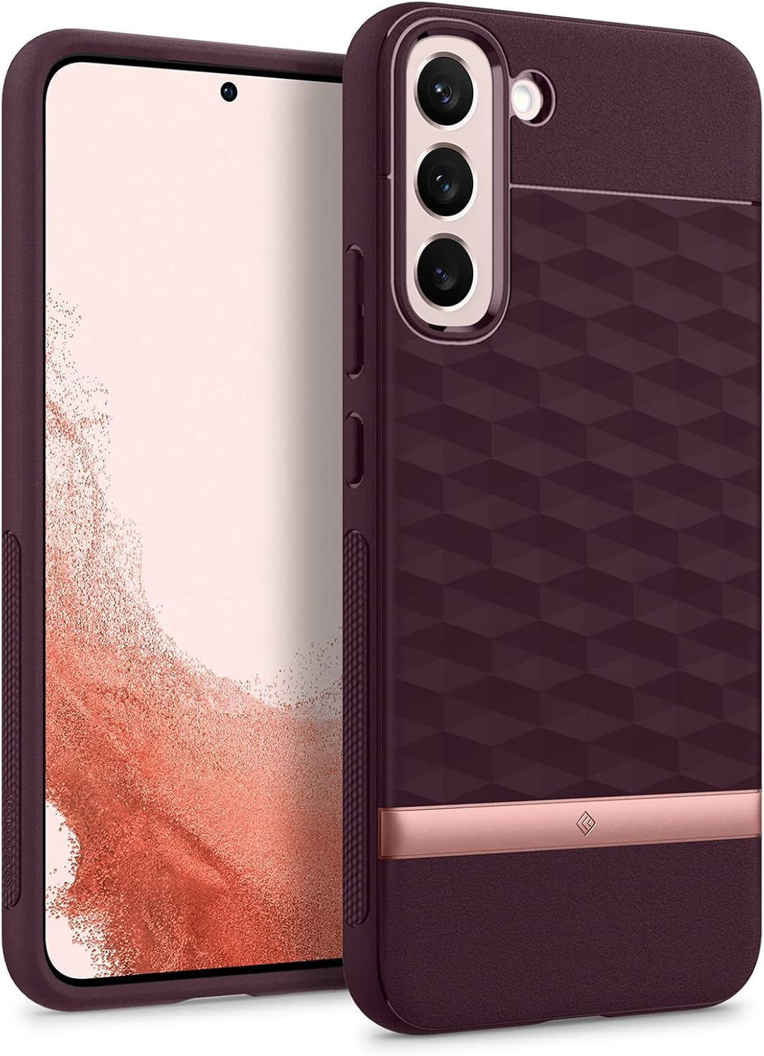 Caseology Parallax for Galaxy S22 Case, Enhanced Ergonomic Design - Indi Pink