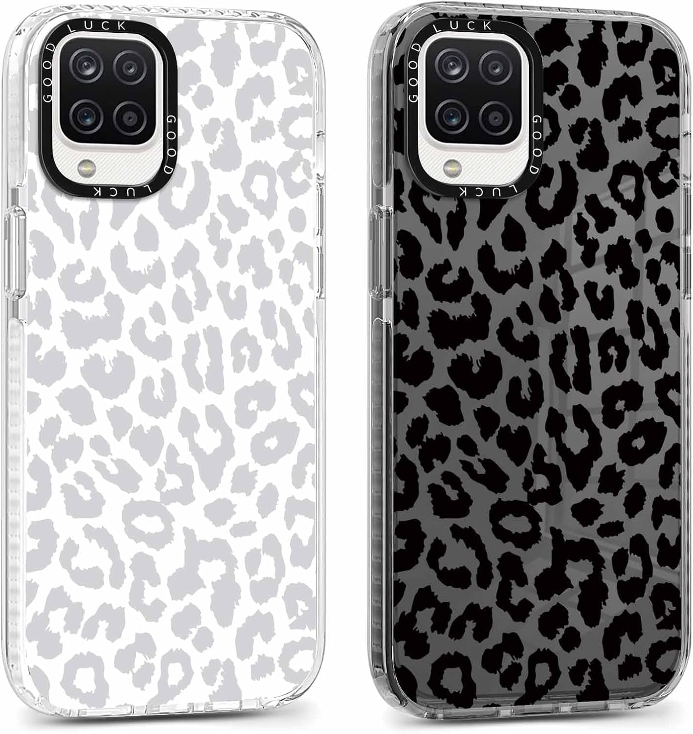 2 Pack Cheetah Cases for Samsung Galaxy A53 5G 6.5 Inch Phone Case,Fashion Leopard Patterns Aesthetic Clear Funda with Shockproof Protection Silicone Soft TPU Cover for Girls Women