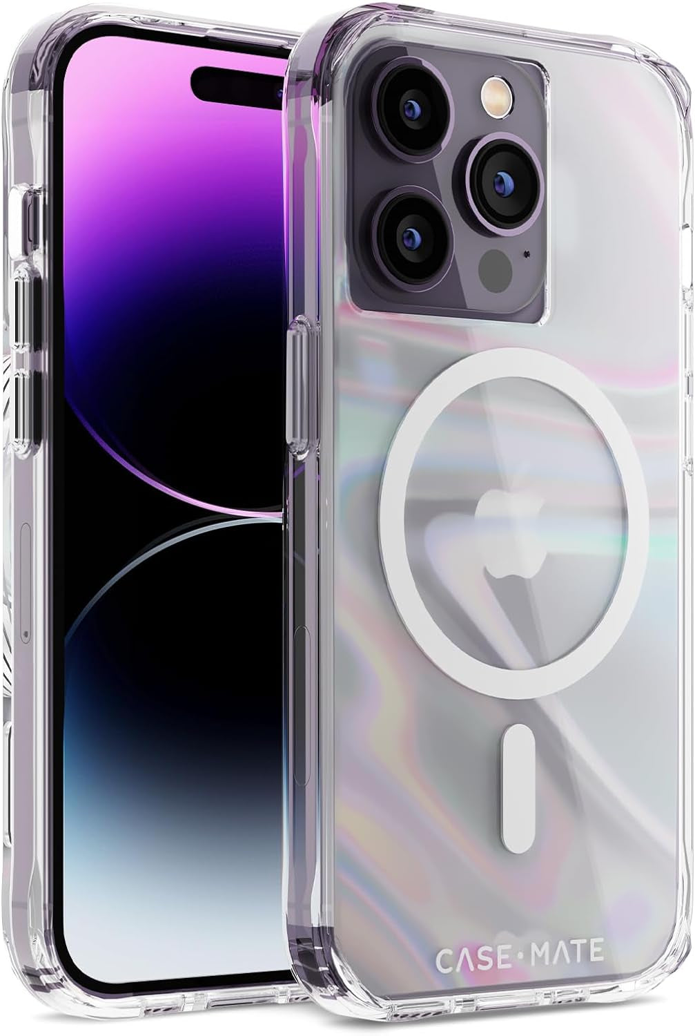 Case-Mate Iphone 15 Pro Case - Soap Bubble [12Ft Drop Protection] [Compatible with Magsafe] Magnetic Cover with Iridescent Swirl Effect for Iphone 15 Pro 6.1", Slim, Shockproof, Anti-Scratch Tech  Case-Mate   