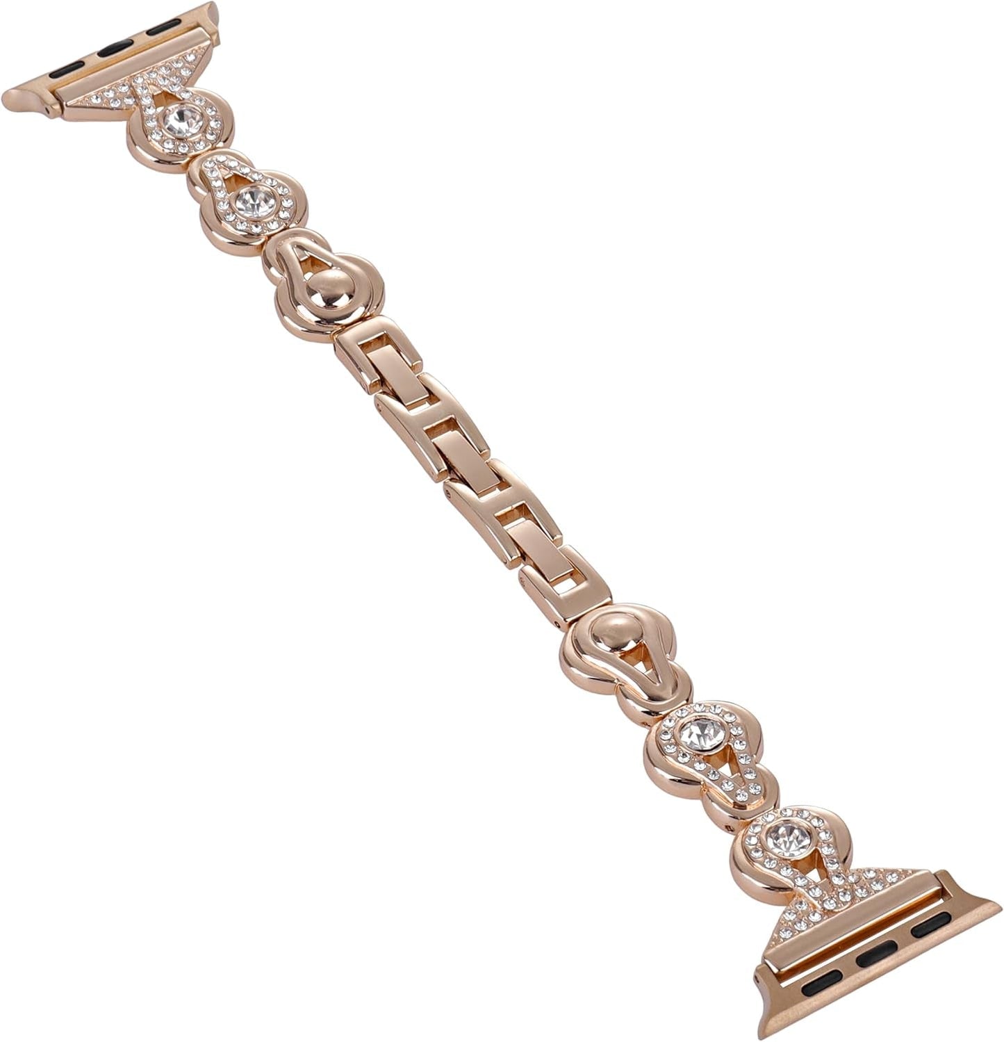 Bling Diamond Metal Band Compatible with Apple Watch Bands 38Mm 40Mm 41Mm 42Mm 44Mm 45Mm 49Mm, Dressy Women Jewelry Strap Lucky Gourd Bracelet for Iwatch Series 9 8 7 6 5 4 3 2 1 SE Ultra