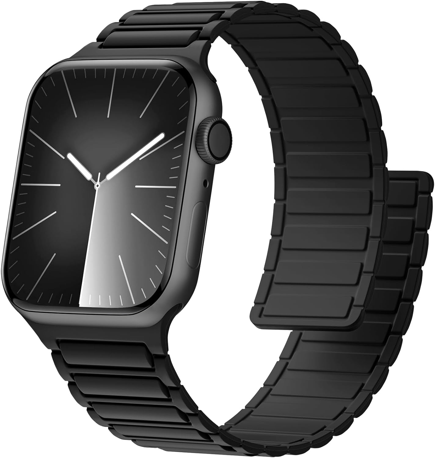 Easuny Silicone Magnetic Watch Band Compatible with Apple Watch 49Mm 45Mm 44Mm 42Mm 41Mm 40Mm 38Mm Bands for Men Women, Sport Solo Loop for Iwatch Series 9 8 7 6 5 4 3 2 1 SE Ultra 2 Ultra 1